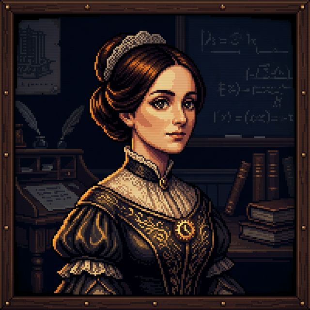 Ada Lovelace pixel portrait