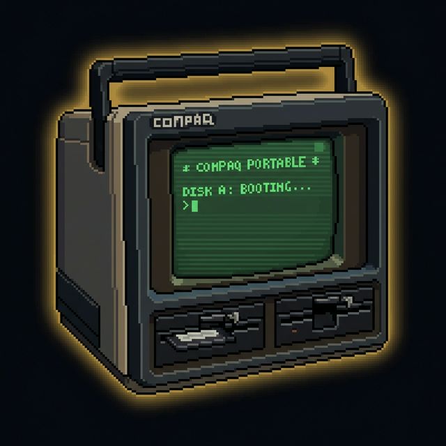 Compaq pixel portrait