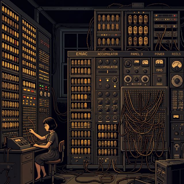 ENIAC pixel portrait