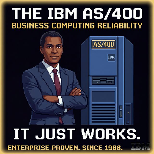 IBM AS/400 pixel portrait