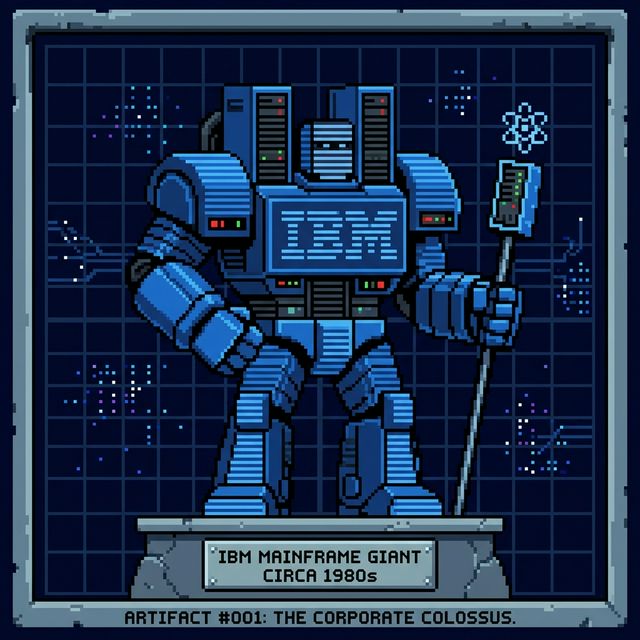 IBM pixel portrait