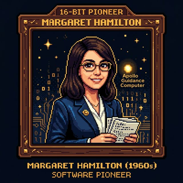 Margaret Hamilton pixel portrait