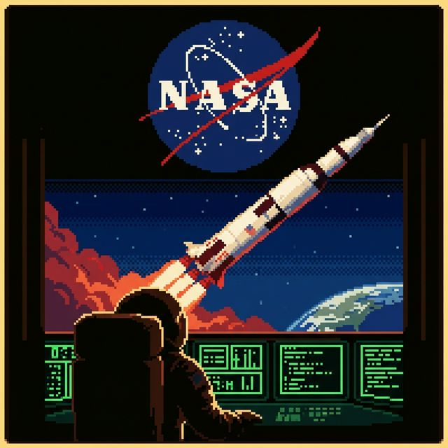 NASA pixel portrait