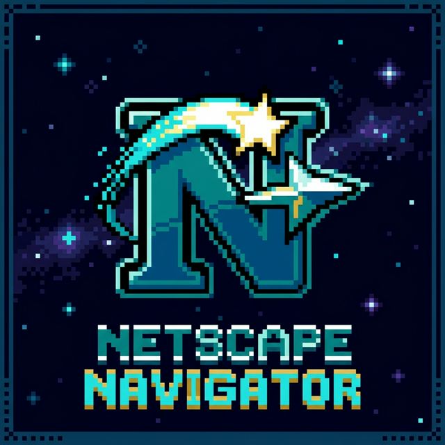 Netscape pixel portrait