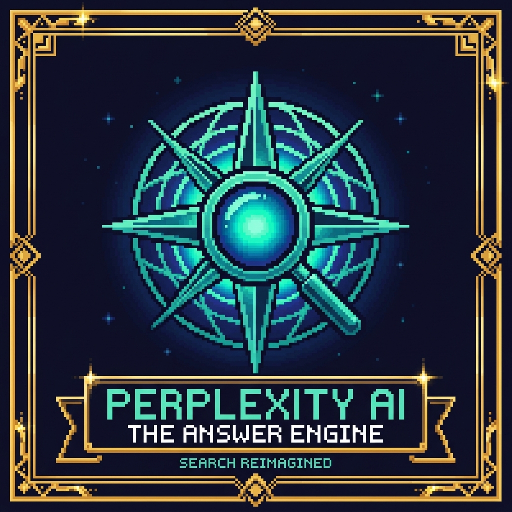 Perplexity AI pixel portrait