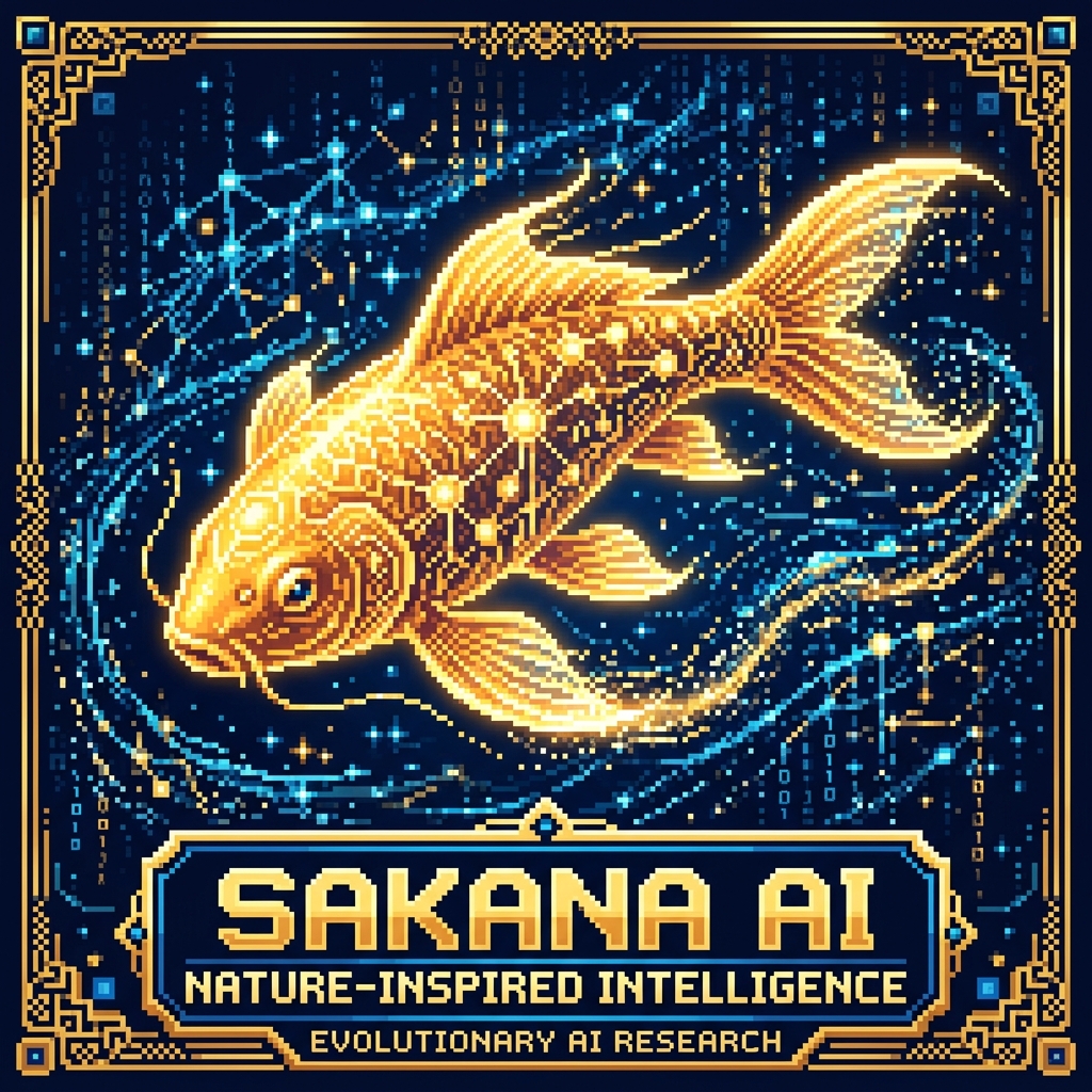 Sakana AI pixel portrait