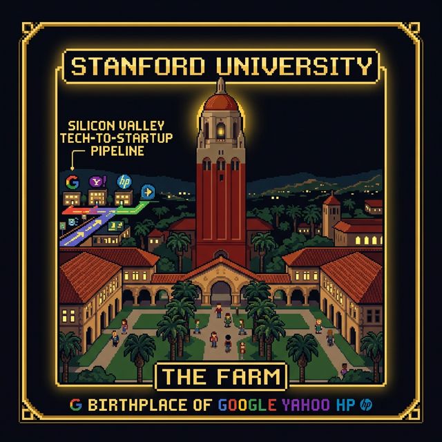Stanford University pixel portrait